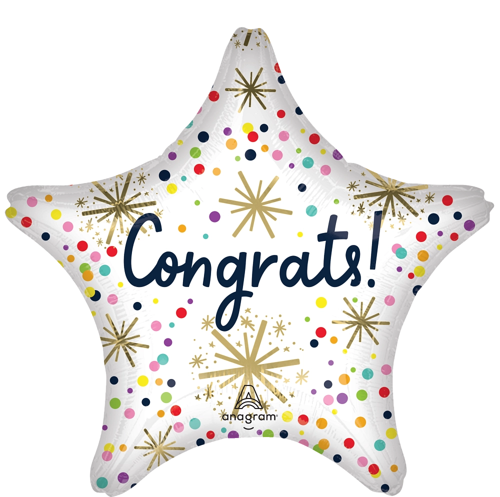 Confetti Sprinkle Congrats Foil Balloon Bouquet