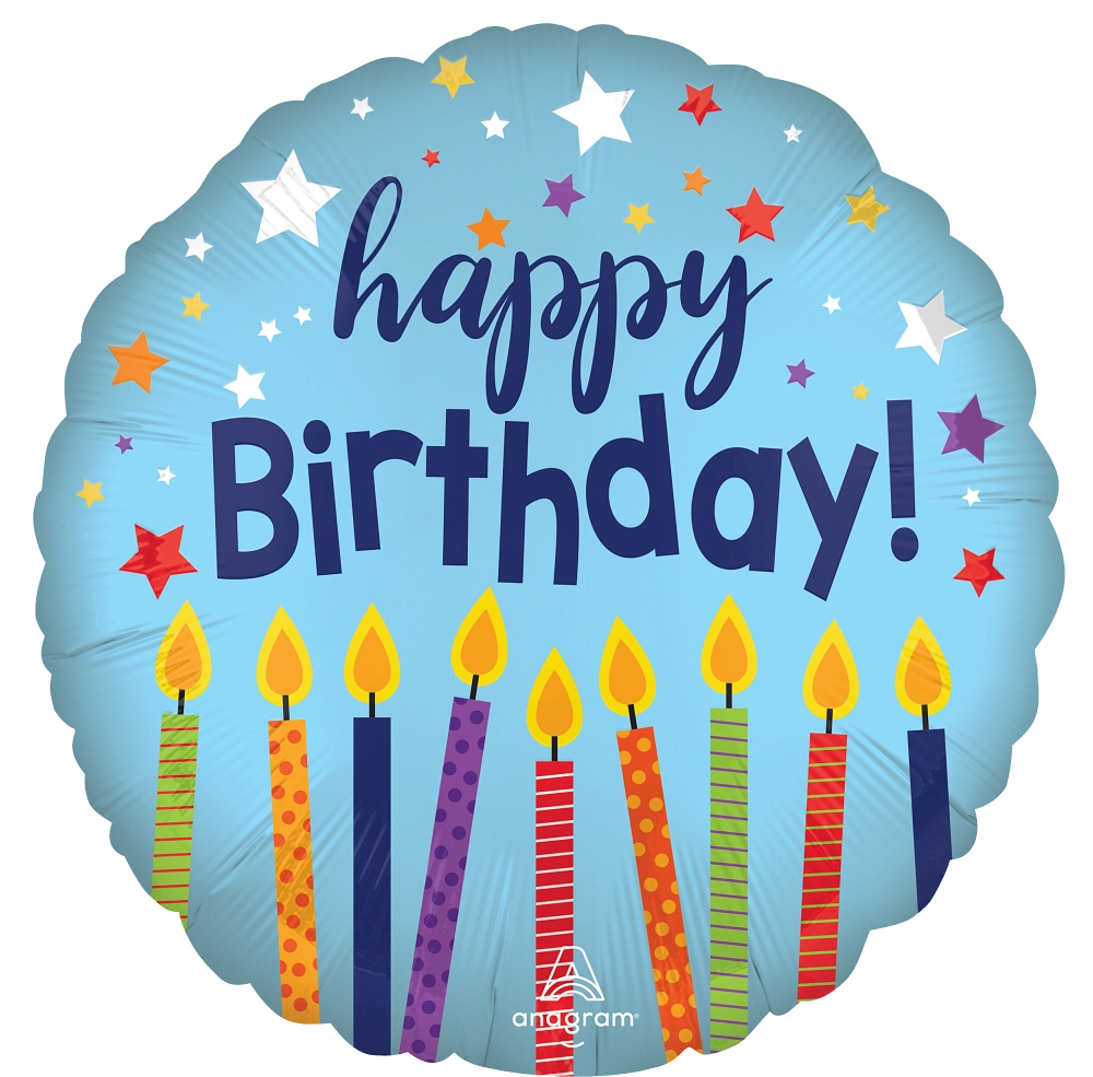 17" Satin Happy Birthday Celebrate Balloon