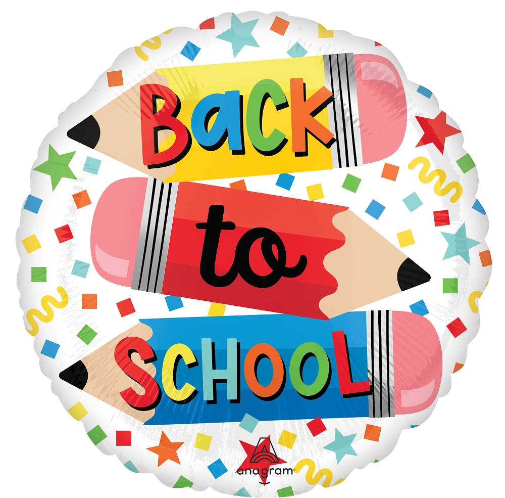 17" Write On Back to School Foil Balloon