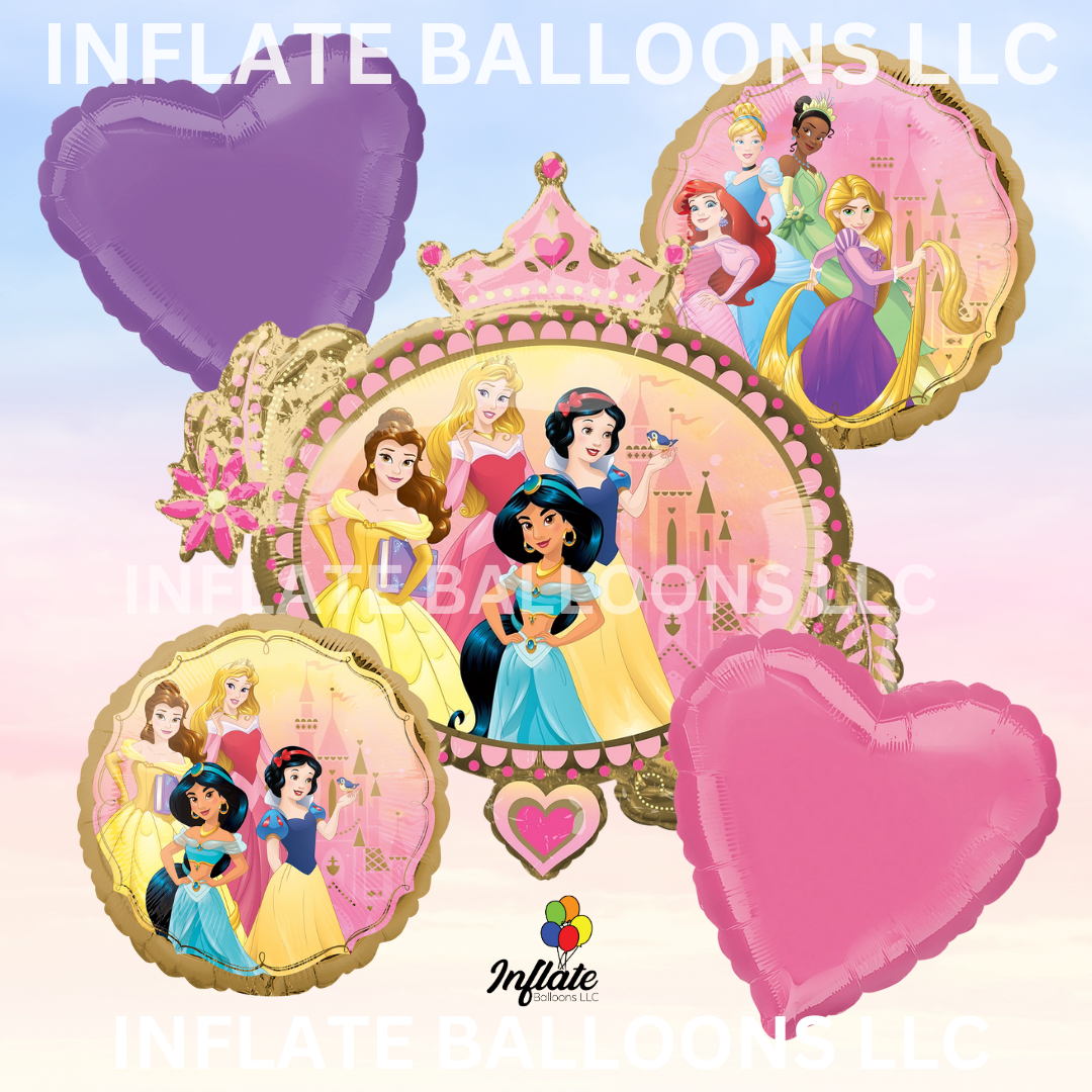 Disney Princess Foil Balloon Bouquet Bundle