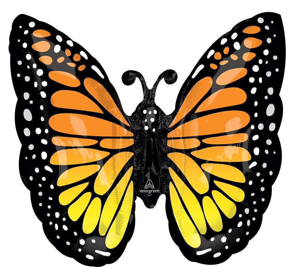 25" Monarch Butterfly Glow SuperShape Foil Balloon