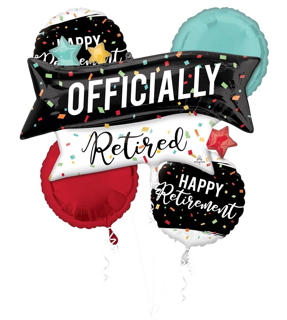 Happy Retirement Confetti Foil Bouquet
