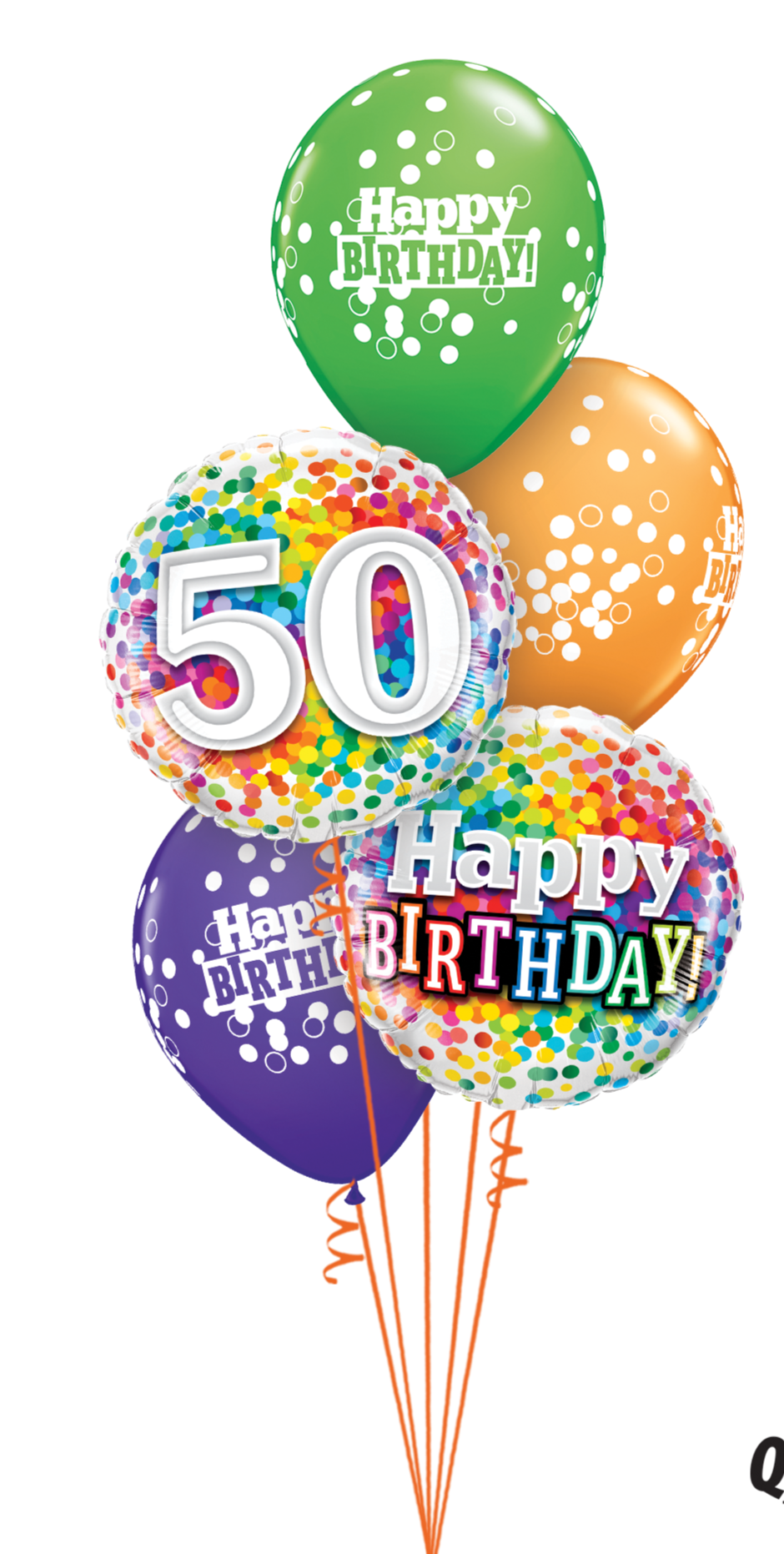 Milestone Age Rainbow Confetti Bouquet