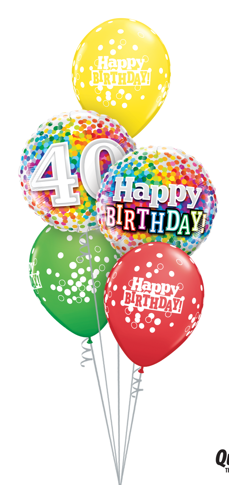 Milestone Age Rainbow Confetti Bouquet