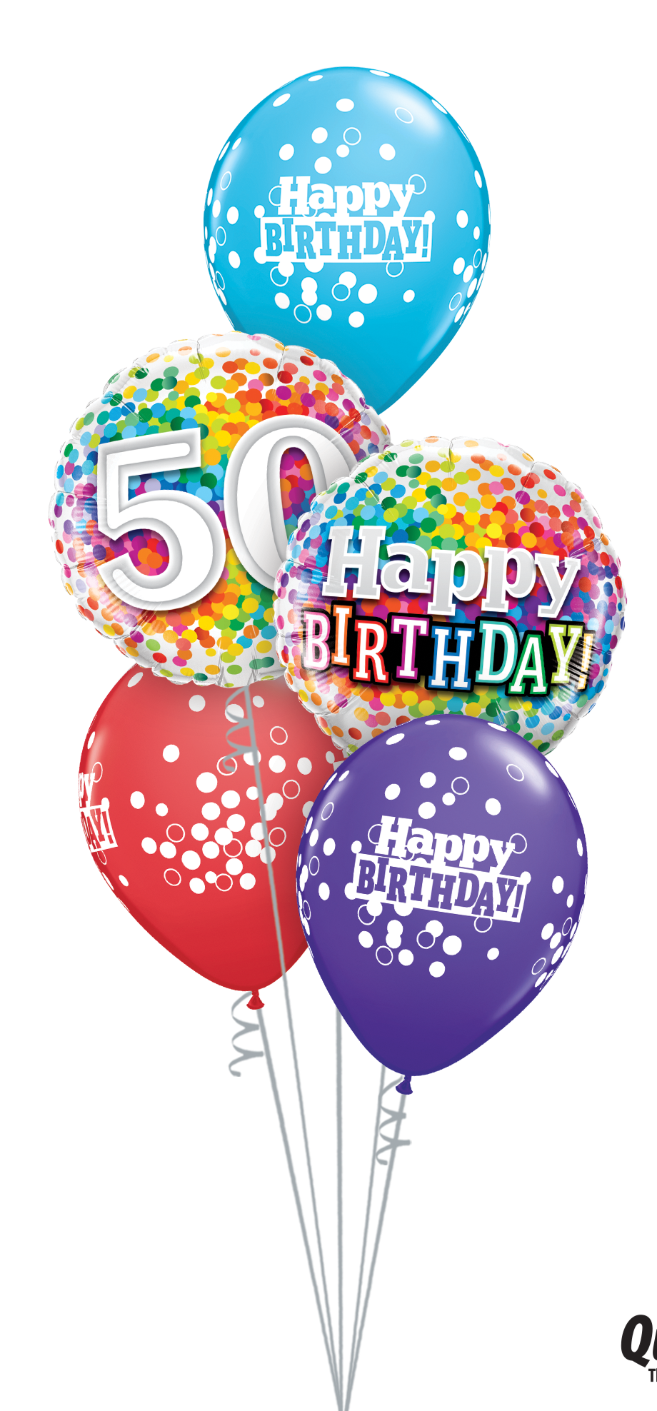 Milestone Age Rainbow Confetti Bouquet