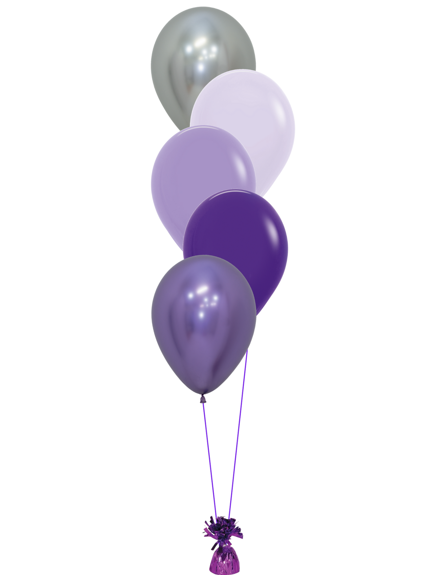 Purples + Silver - Latex Bunch
