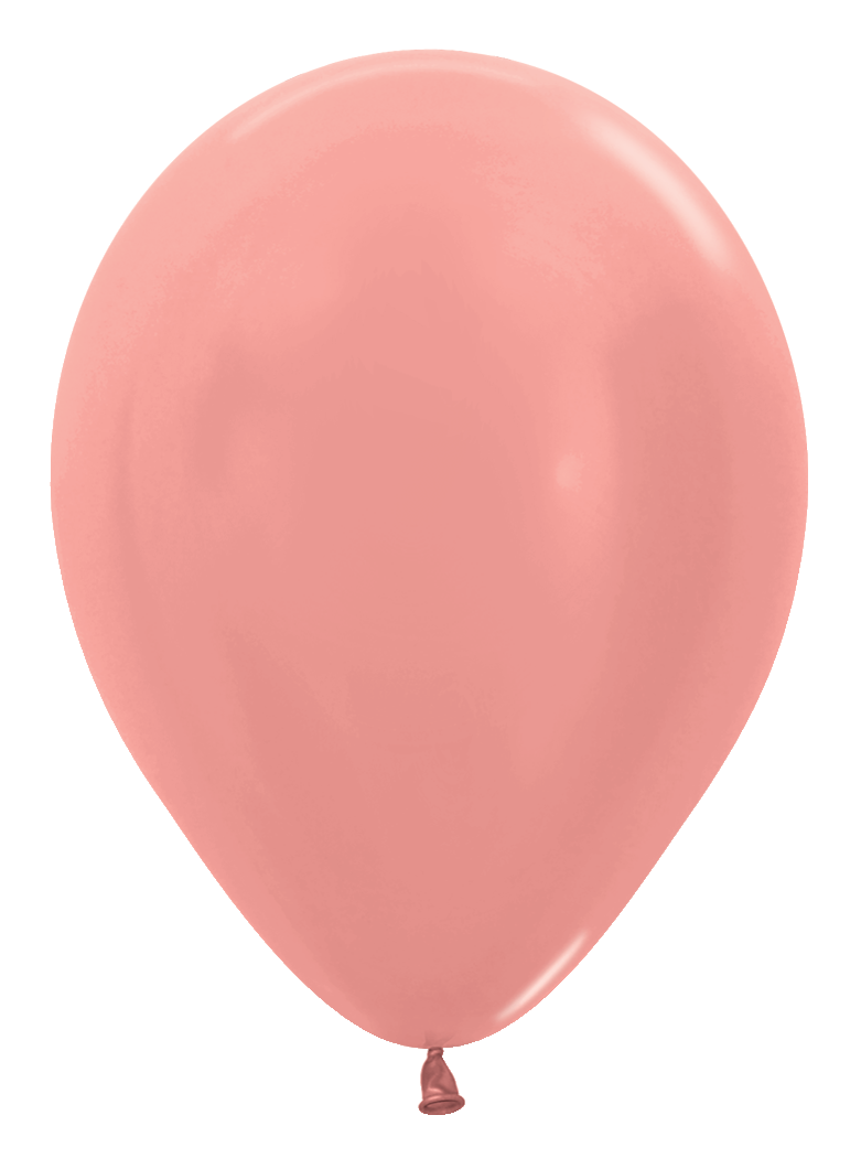11" Latex - Metallic Rose Gold
