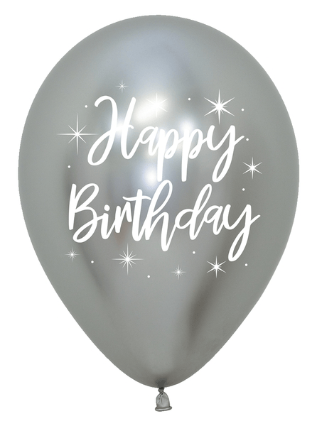 11" Happy Birthday Reflex Assorted Colors Latex Balloon