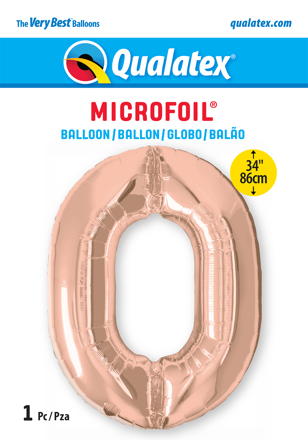 34" Large Rose Gold Numbers - Qualatex (Discontinued)