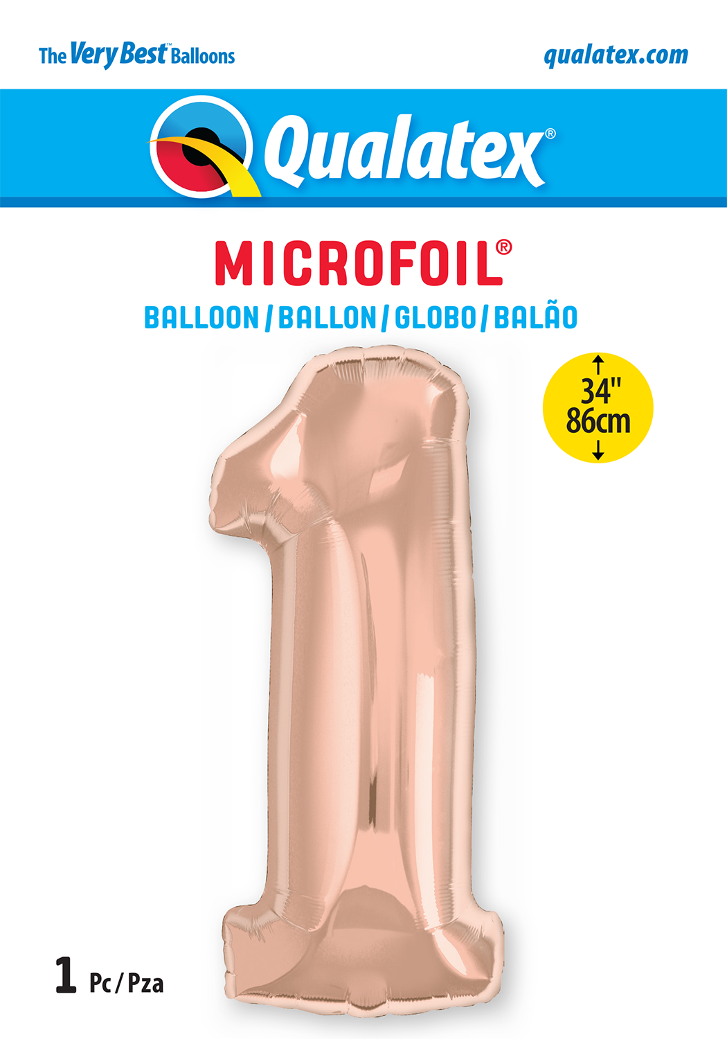 34" Large Rose Gold Numbers - Qualatex (Discontinued)