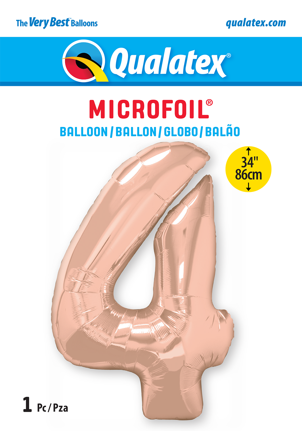 34" Large Rose Gold Numbers - Qualatex (Discontinued)
