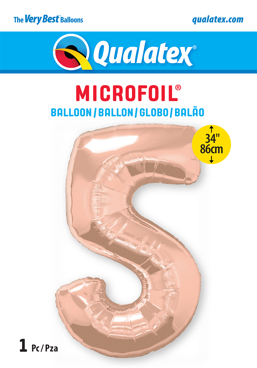 34" Large Rose Gold Numbers - Qualatex (Discontinued)