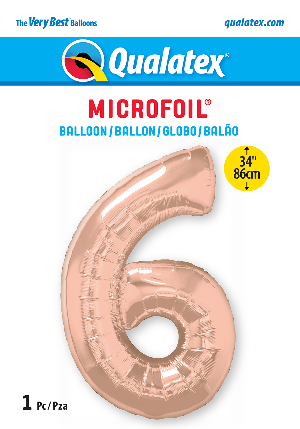 34" Large Rose Gold Numbers - Qualatex (Discontinued)