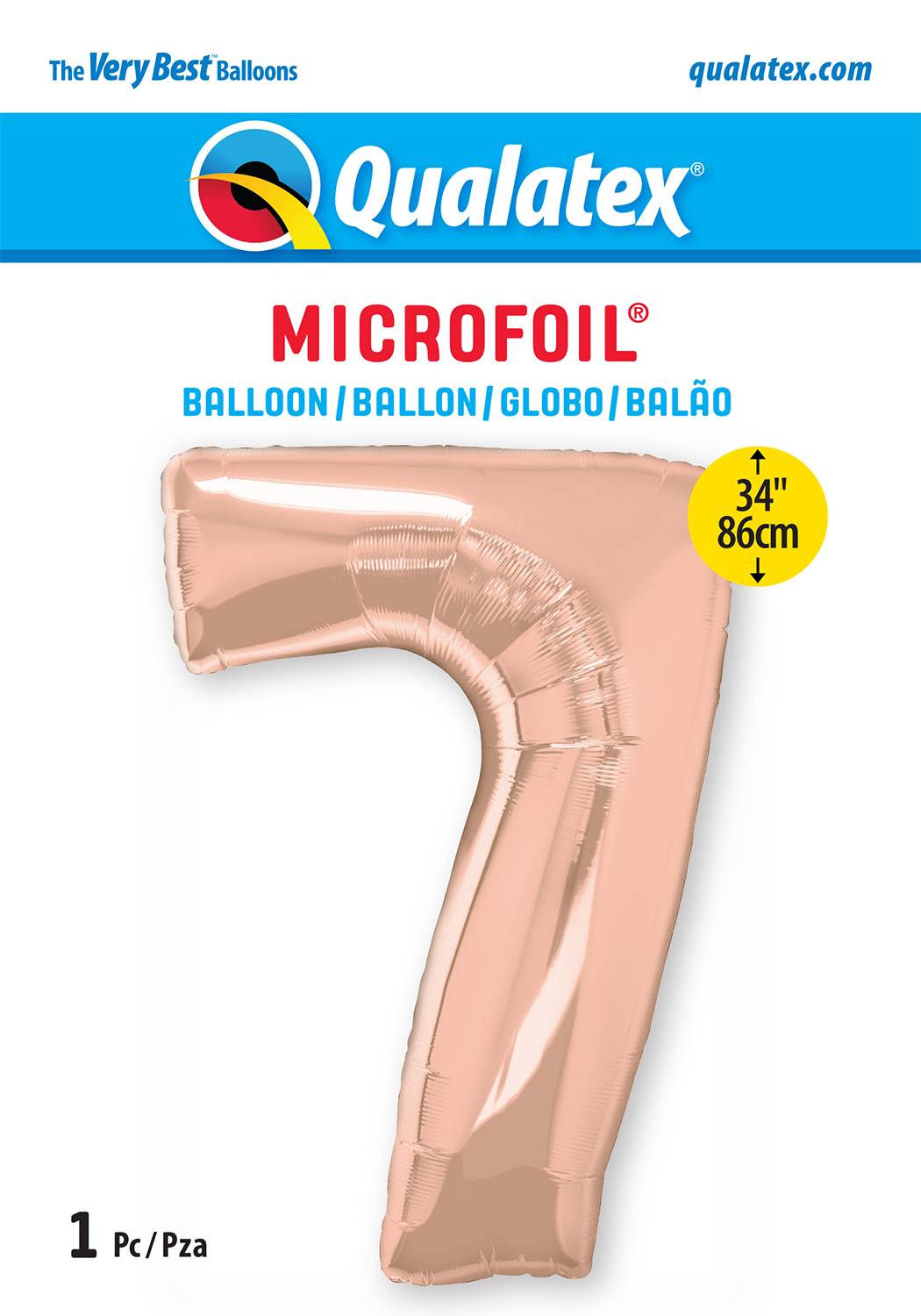 34" Large Rose Gold Numbers - Qualatex (Discontinued)