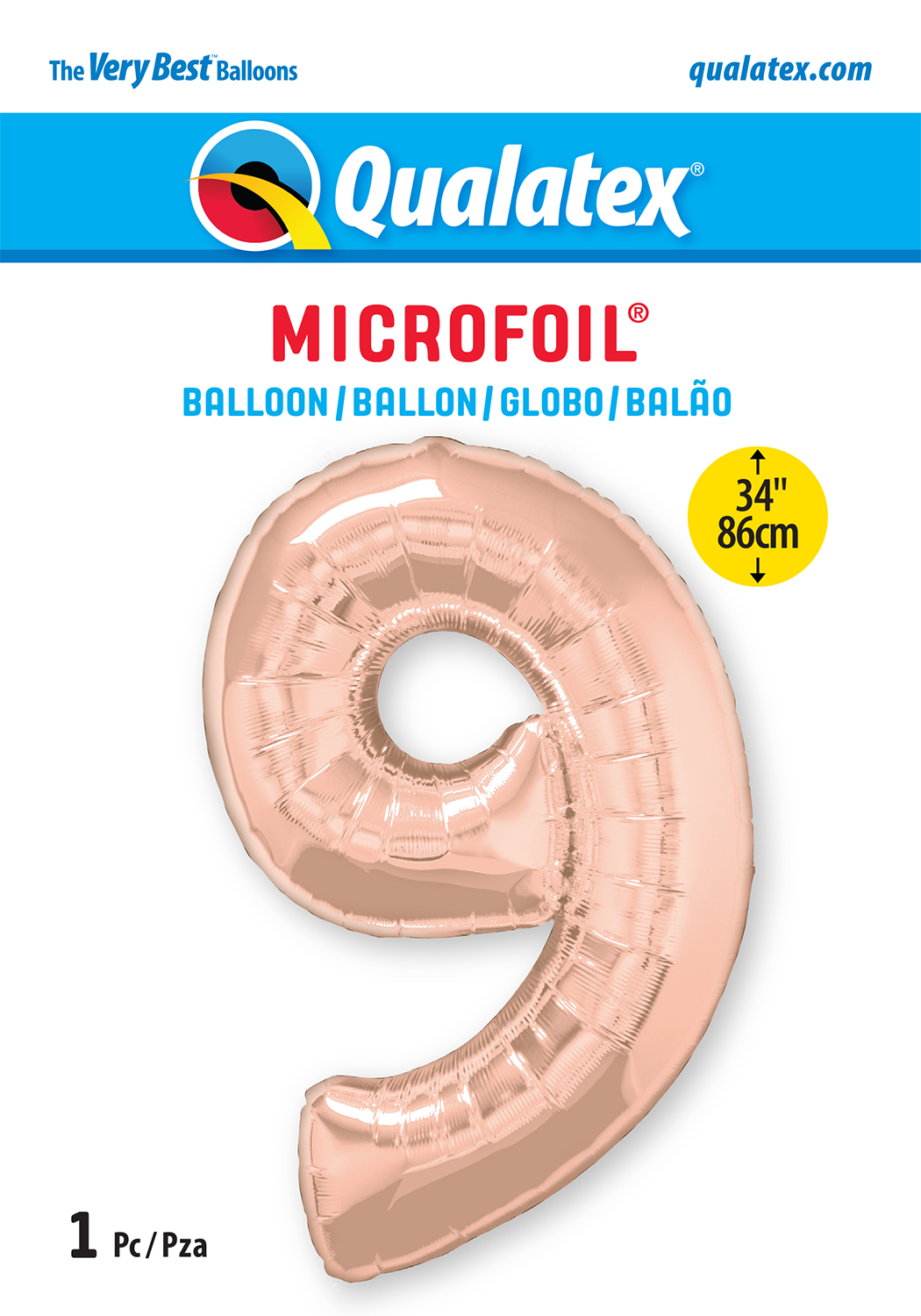 34" Large Rose Gold Numbers - Qualatex (Discontinued)