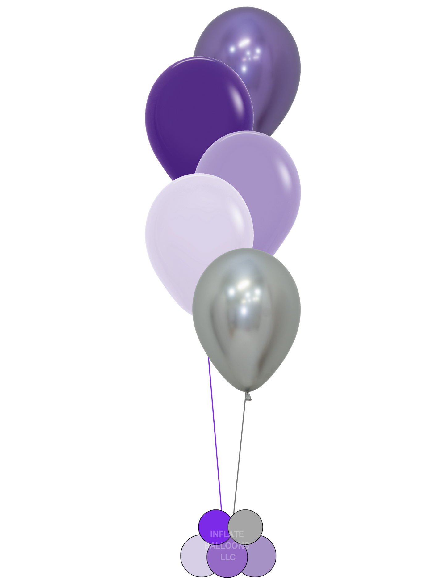 Purples + Silver - Latex Bunch