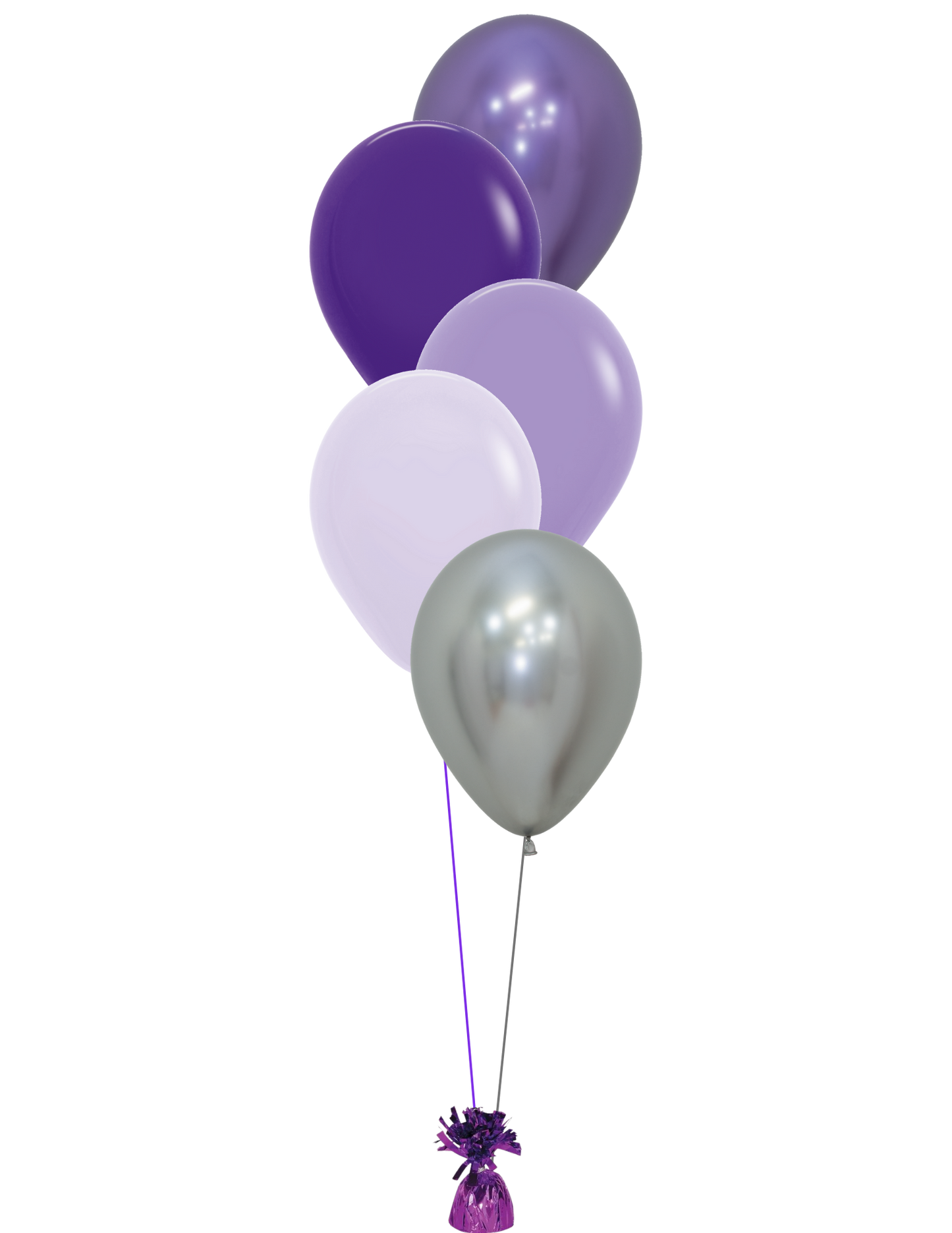 Purples + Silver - Latex Bunch
