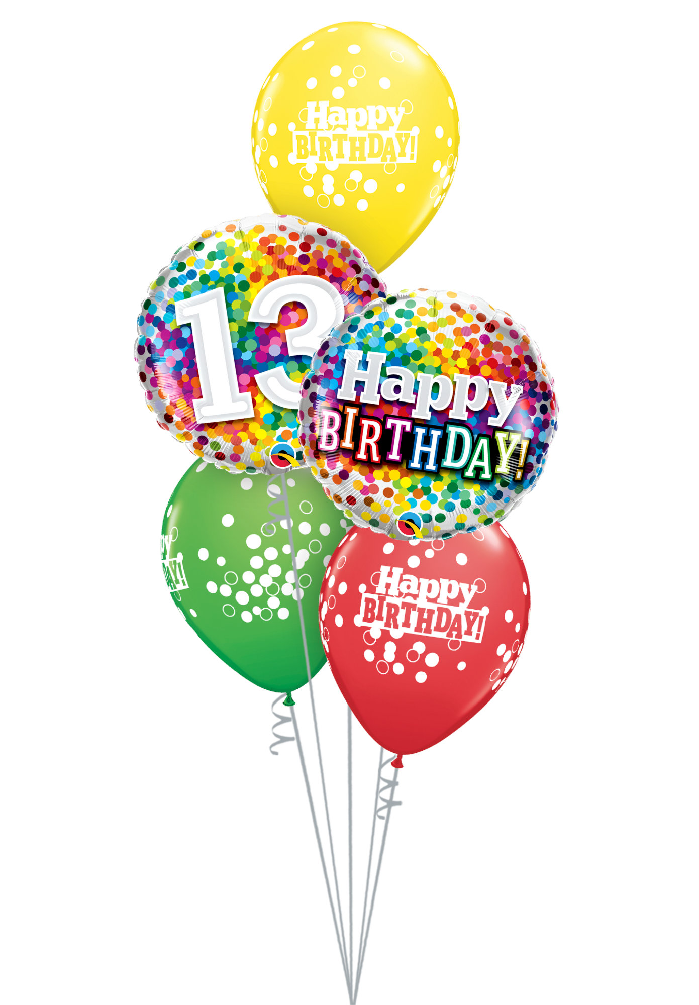 Milestone Age Rainbow Confetti Bouquet