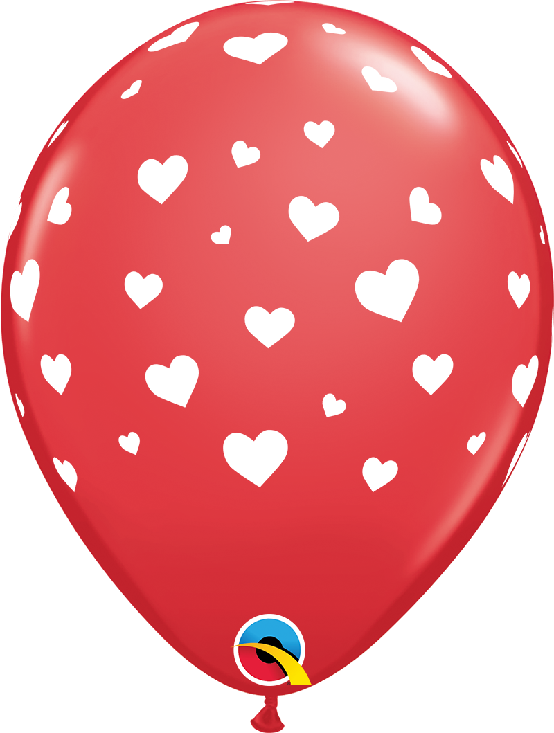11" Latex - Hearts