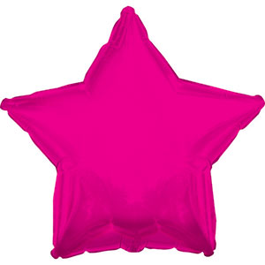 17" Hot Pink Star Foil