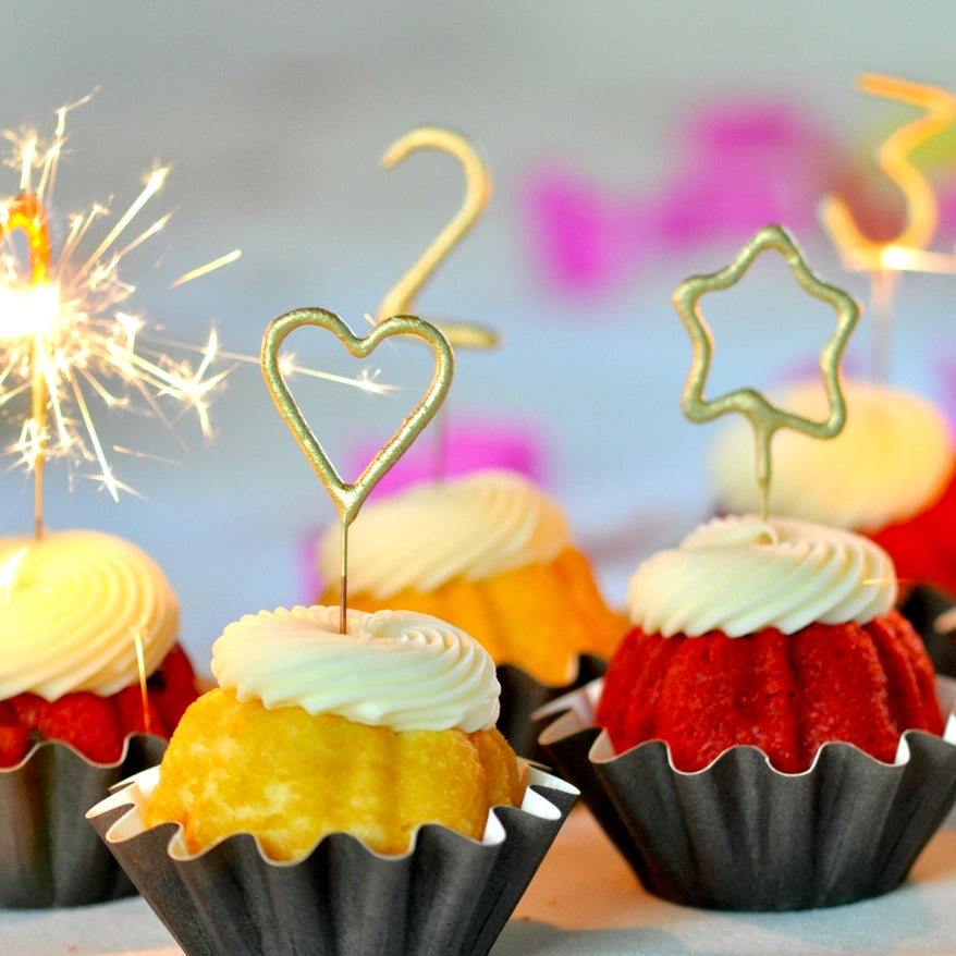 Mini Gold Number Sparkler - Candle Wand