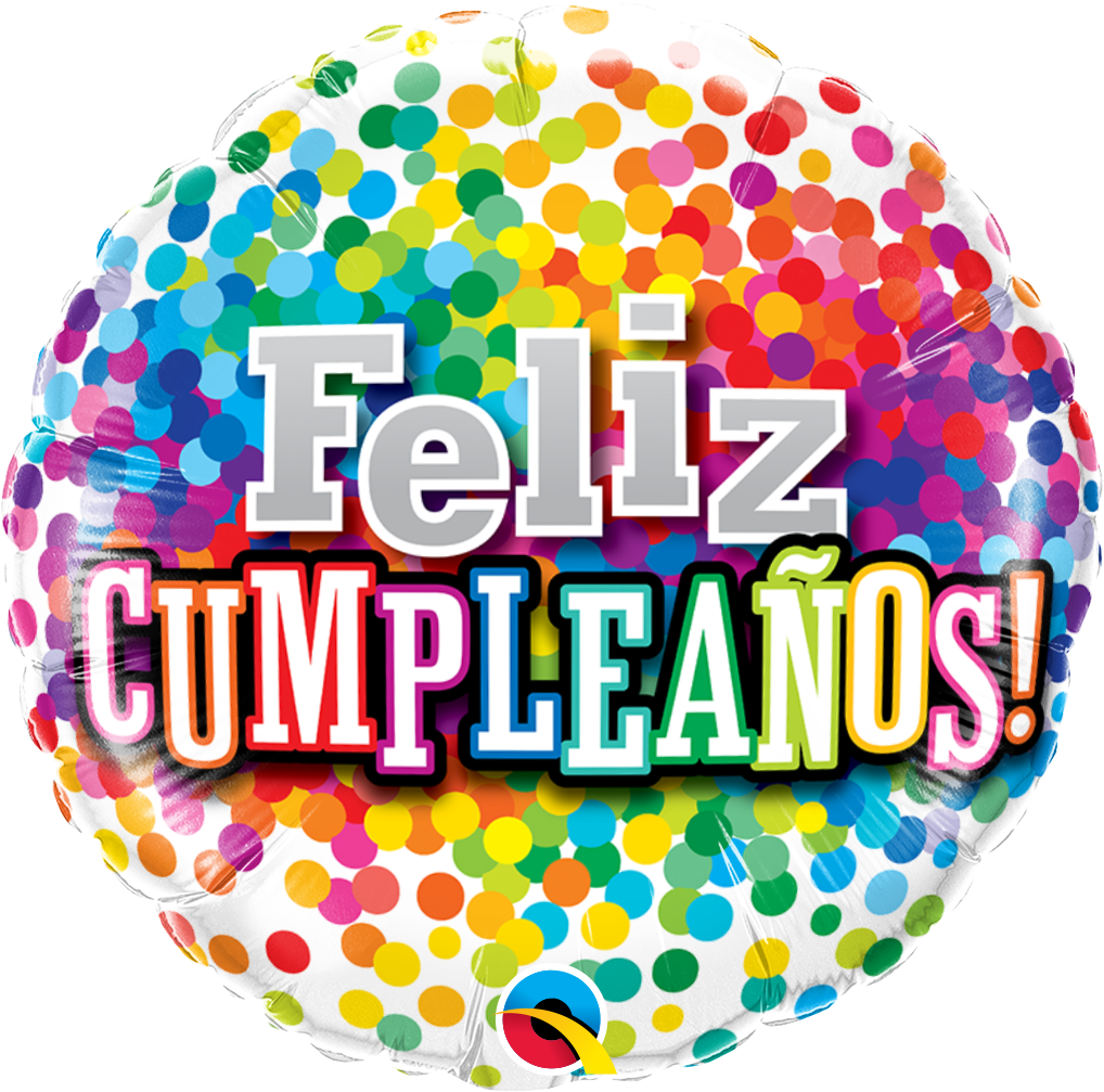 Feliz Cumpleaños - Confeti Arcoiris