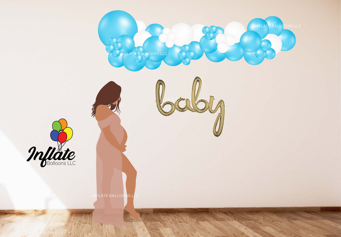 Baby Boy - Garland & Script Word