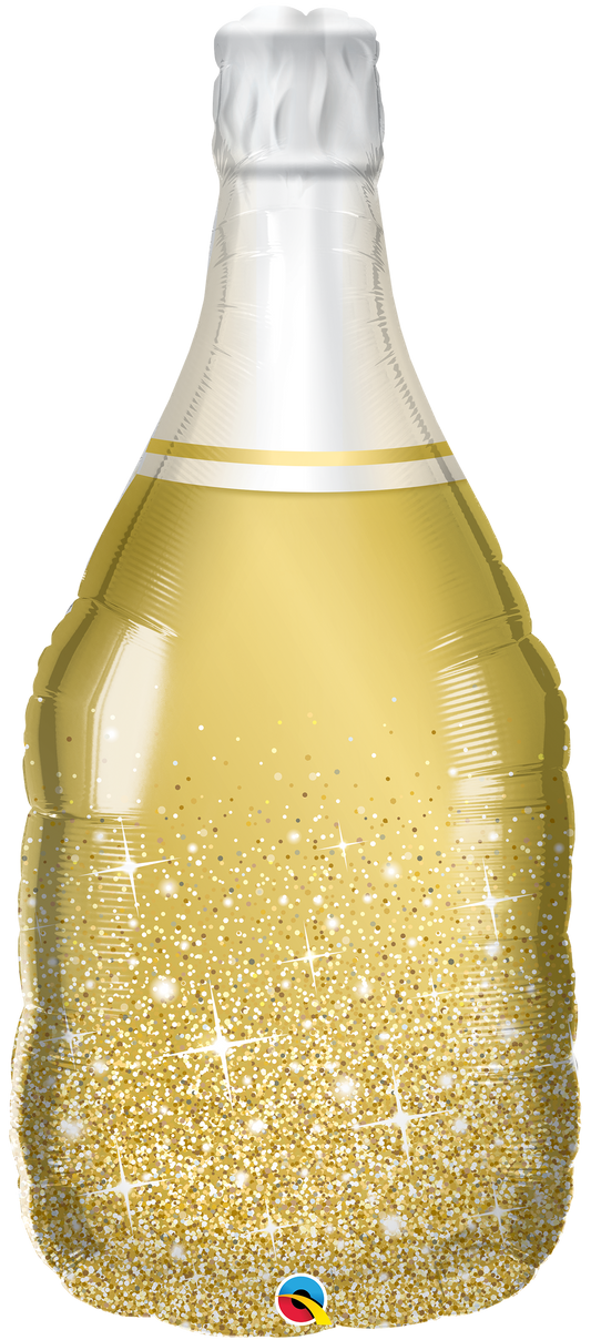 Golden Bubbly Wine Bottle - SuperShape