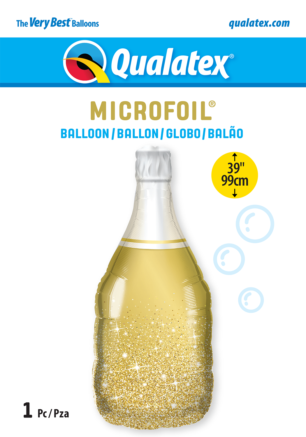 Golden Bubbly Wine Bottle - SuperShape