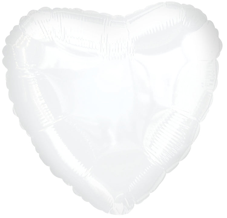 17" White Heart Foil