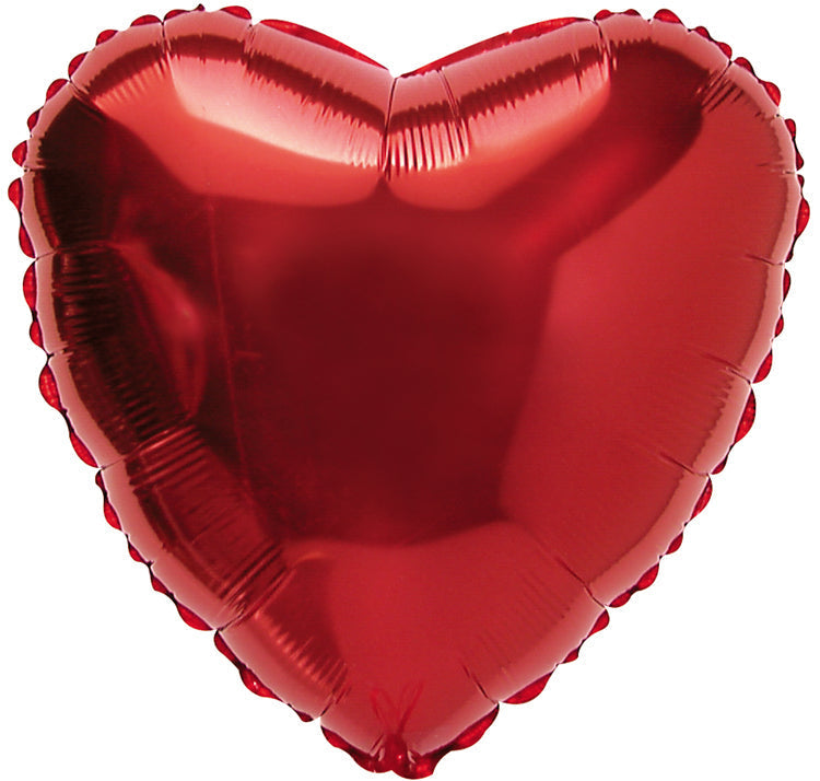 17" Metallic Red Heart Foil