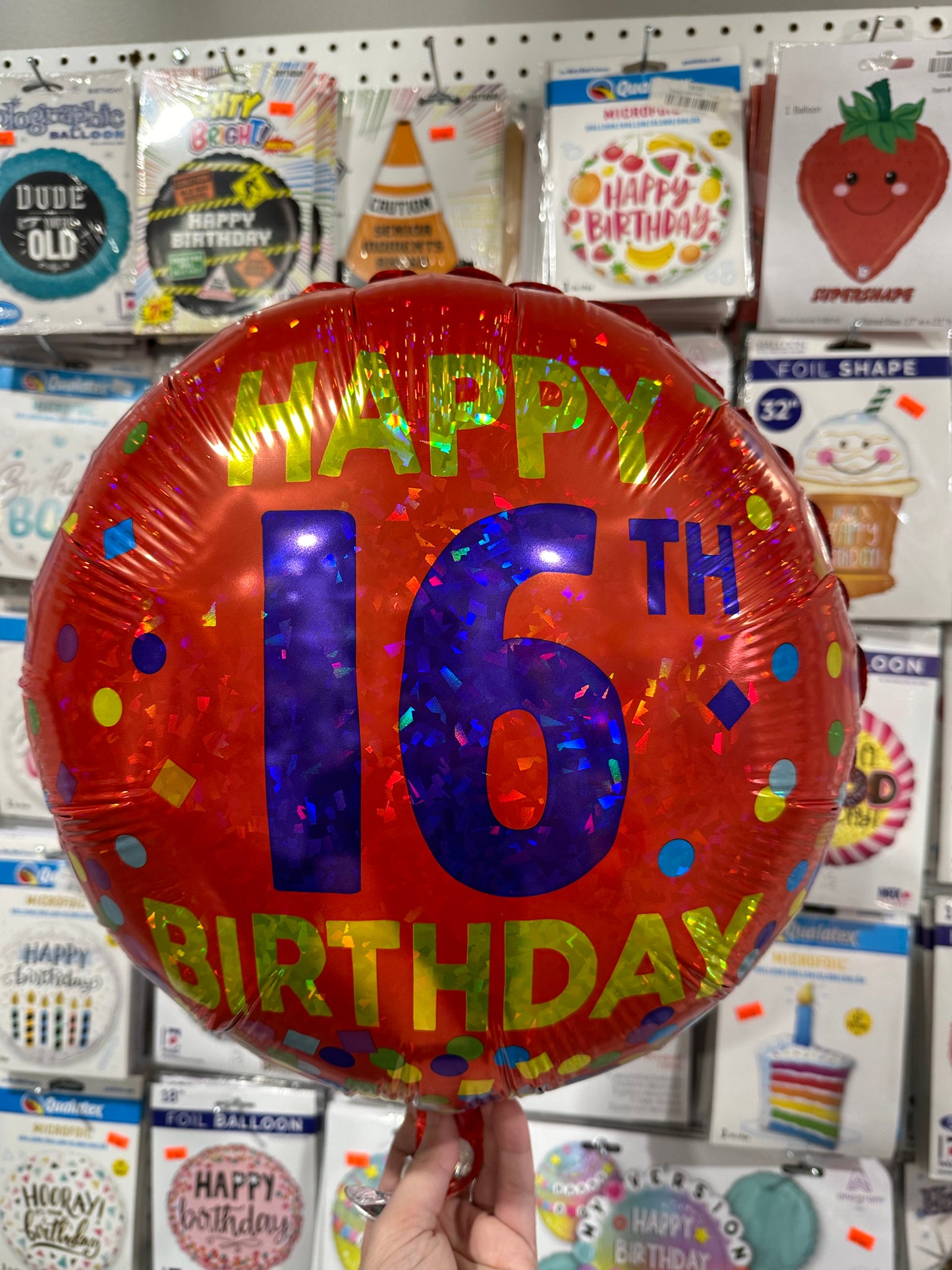 Happy Birthday - Red 16 Confetti