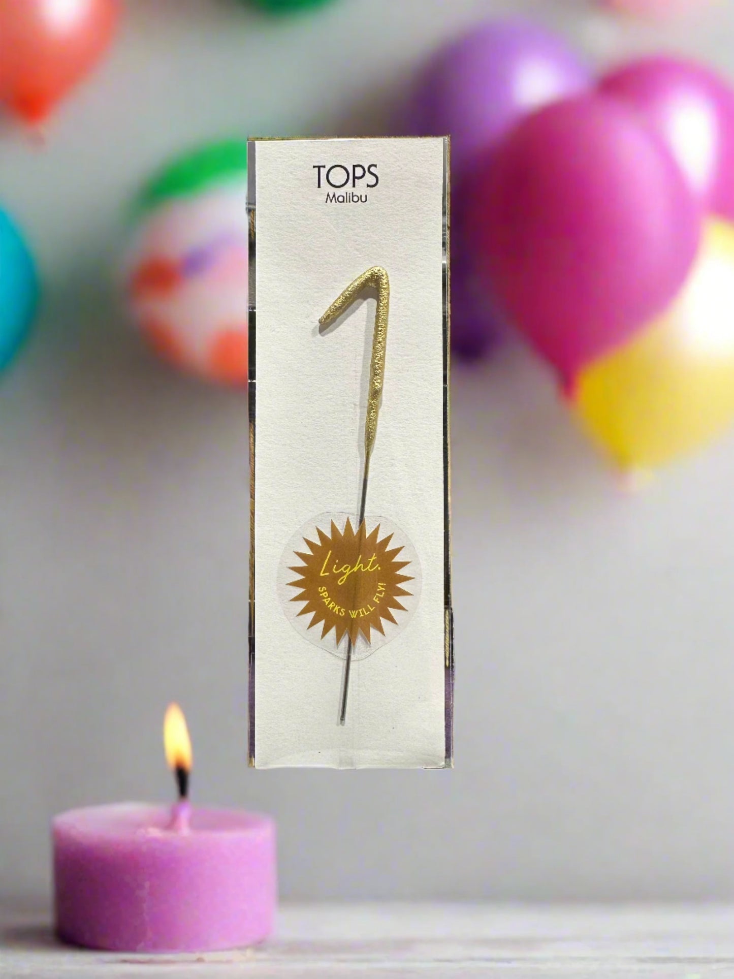 Mini Gold Number Sparkler - Candle Wand