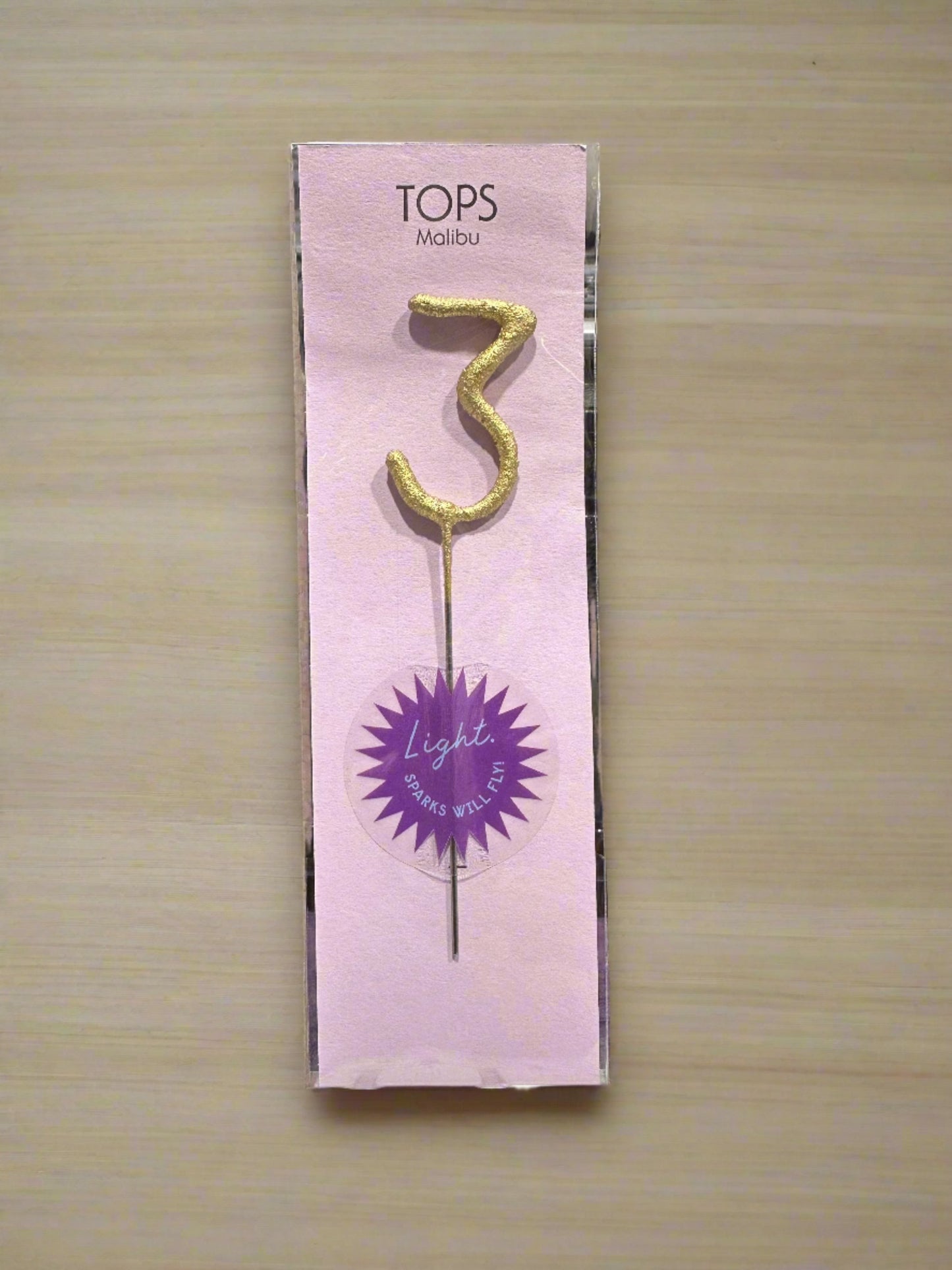 Mini Gold Number Sparkler - Candle Wand