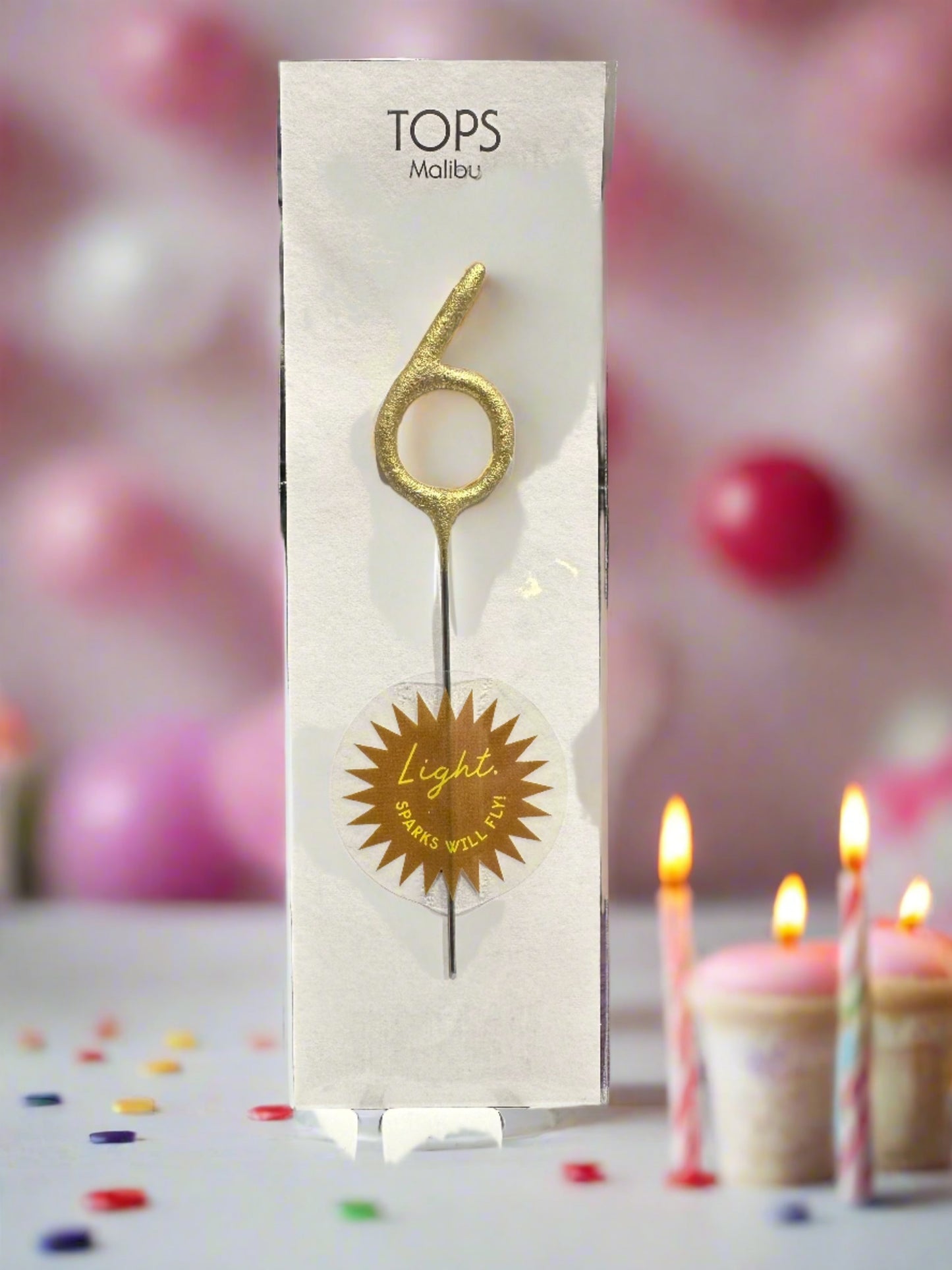 Mini Gold Number Sparkler - Candle Wand