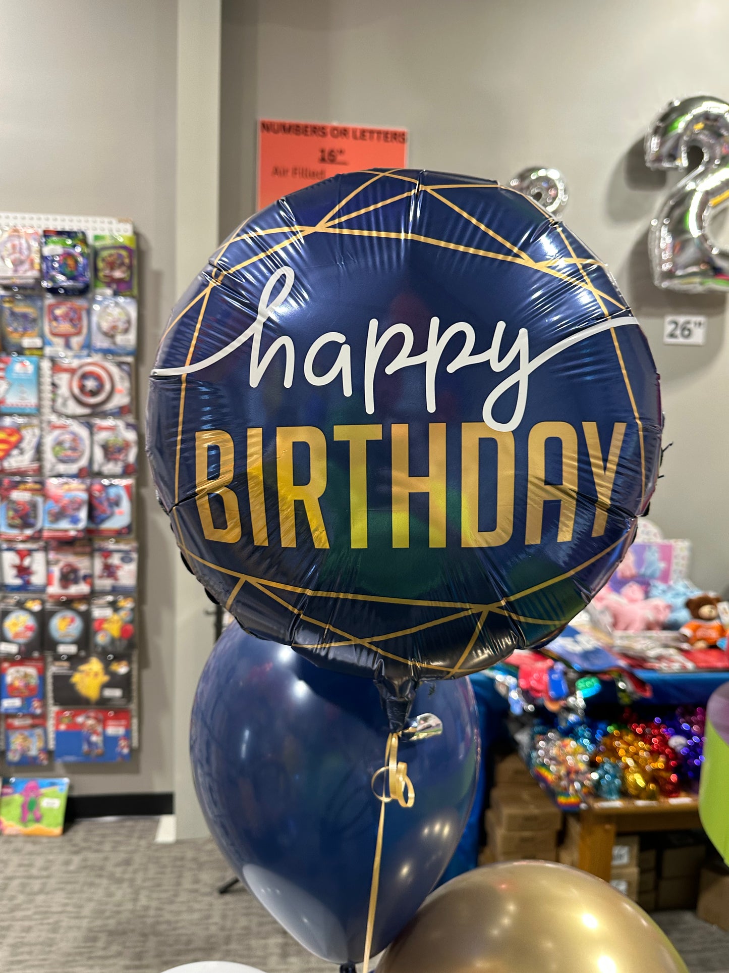 Happy Birthday - Navy & Gold