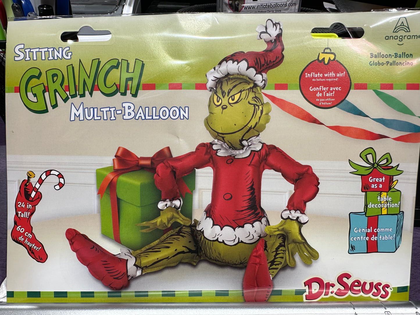 Sitting Santa Grinch