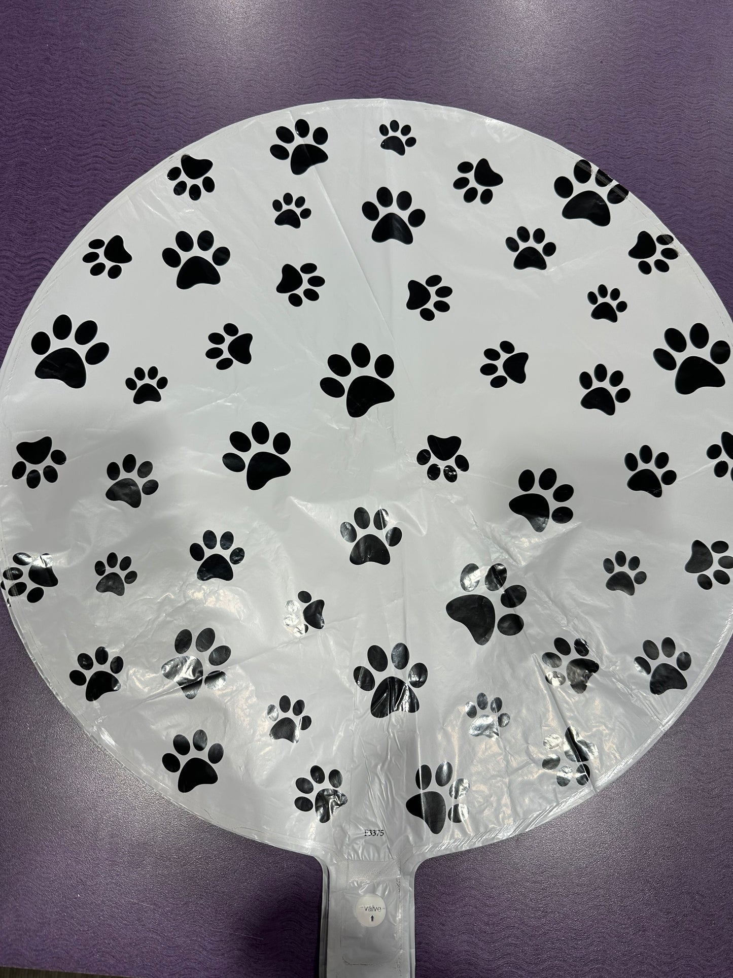 18" Paw Prints - Round Mylar Balloon
