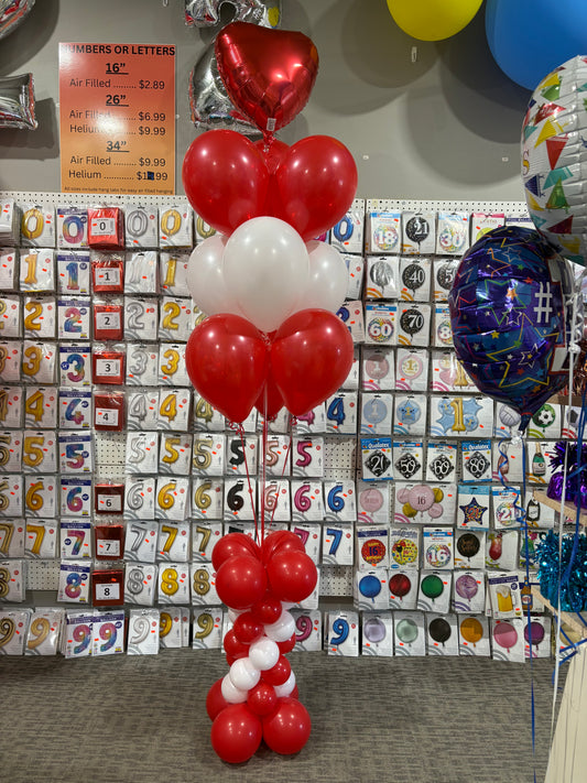 Pillar of Love Helium Column Bouquet - Sold Each