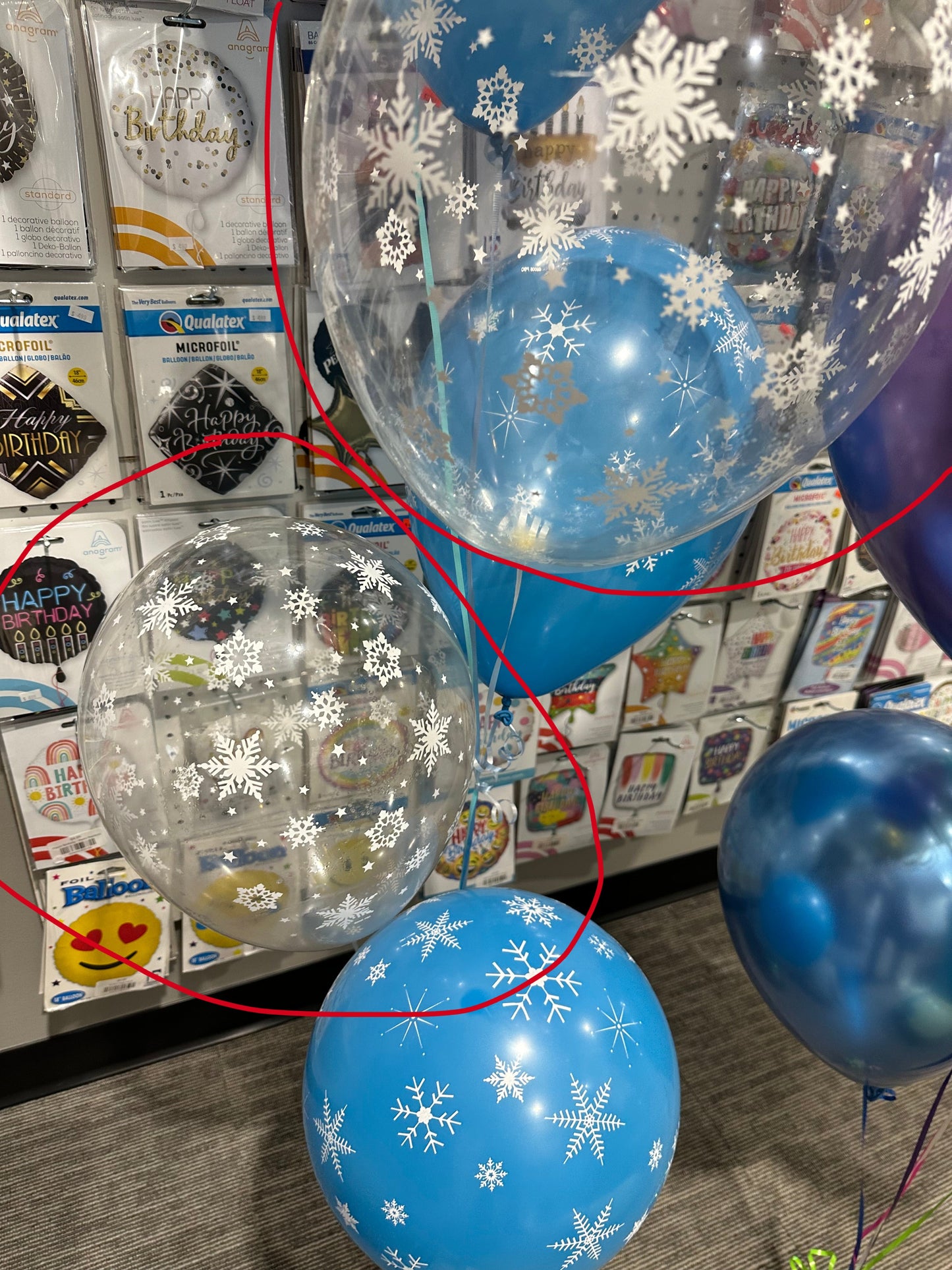 11" Latex - Snowflake & Sparkle - Clear