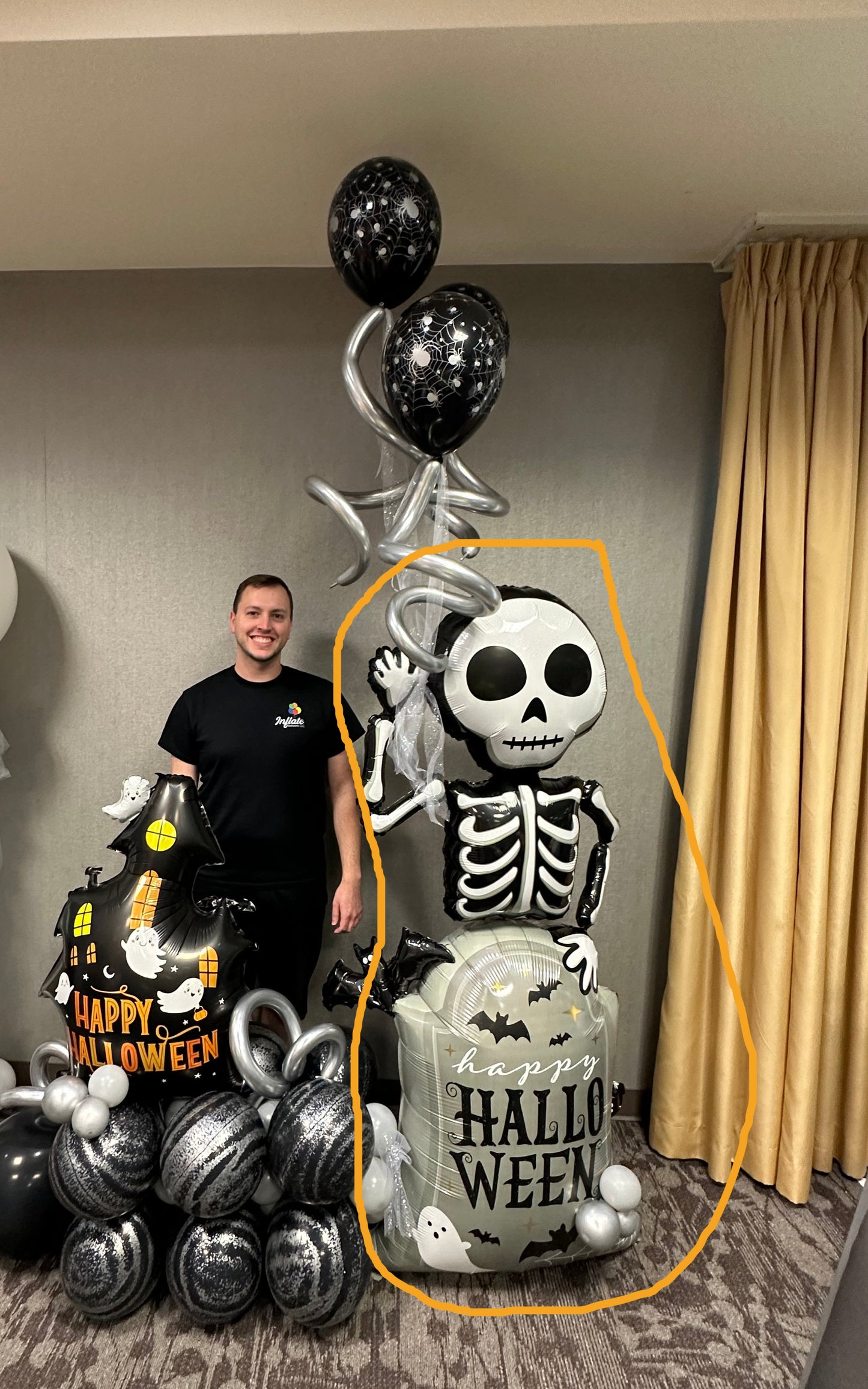 Skeleton Tombstone - Jumbo Foil Balloon