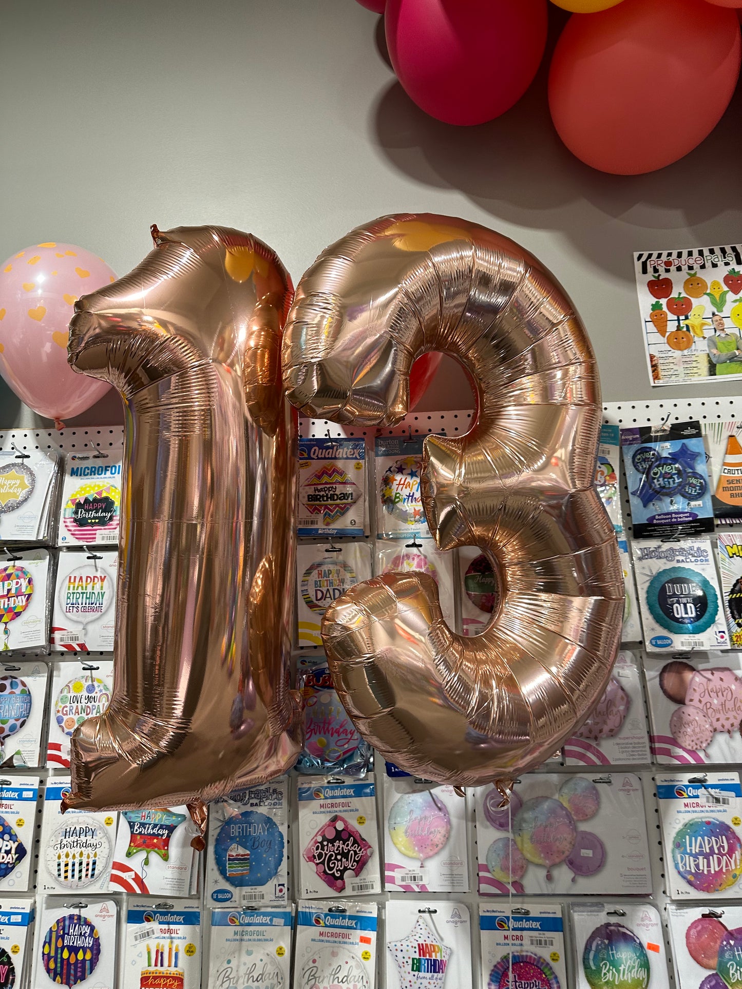 34" Large Rose Gold Numbers - Qualatex (Discontinued)