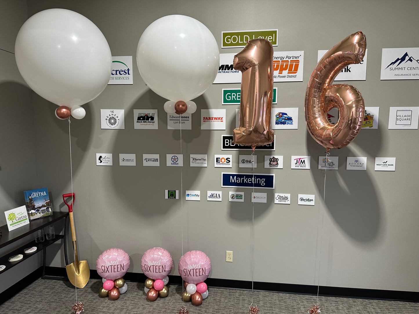34" Large Rose Gold Numbers - Qualatex (Discontinued)
