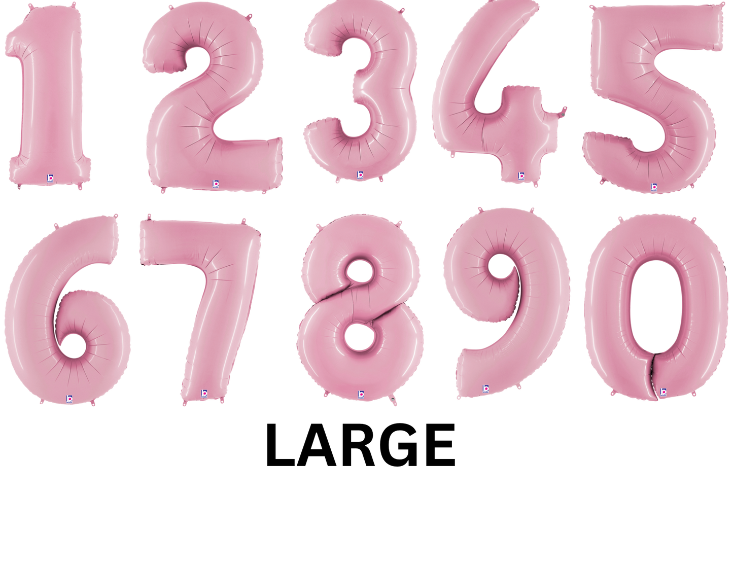 Large Pastel Pink Numbers