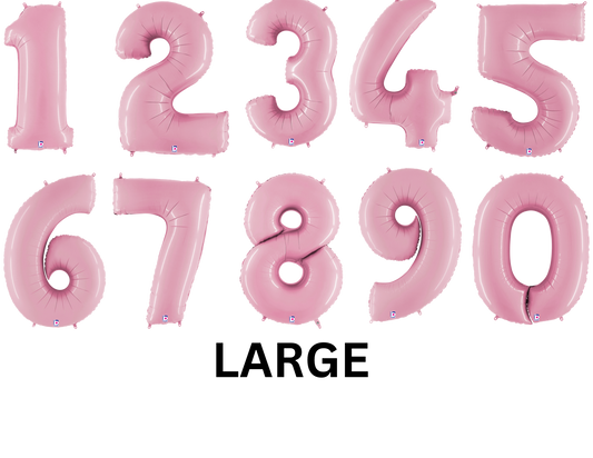Large Pastel Pink Numbers