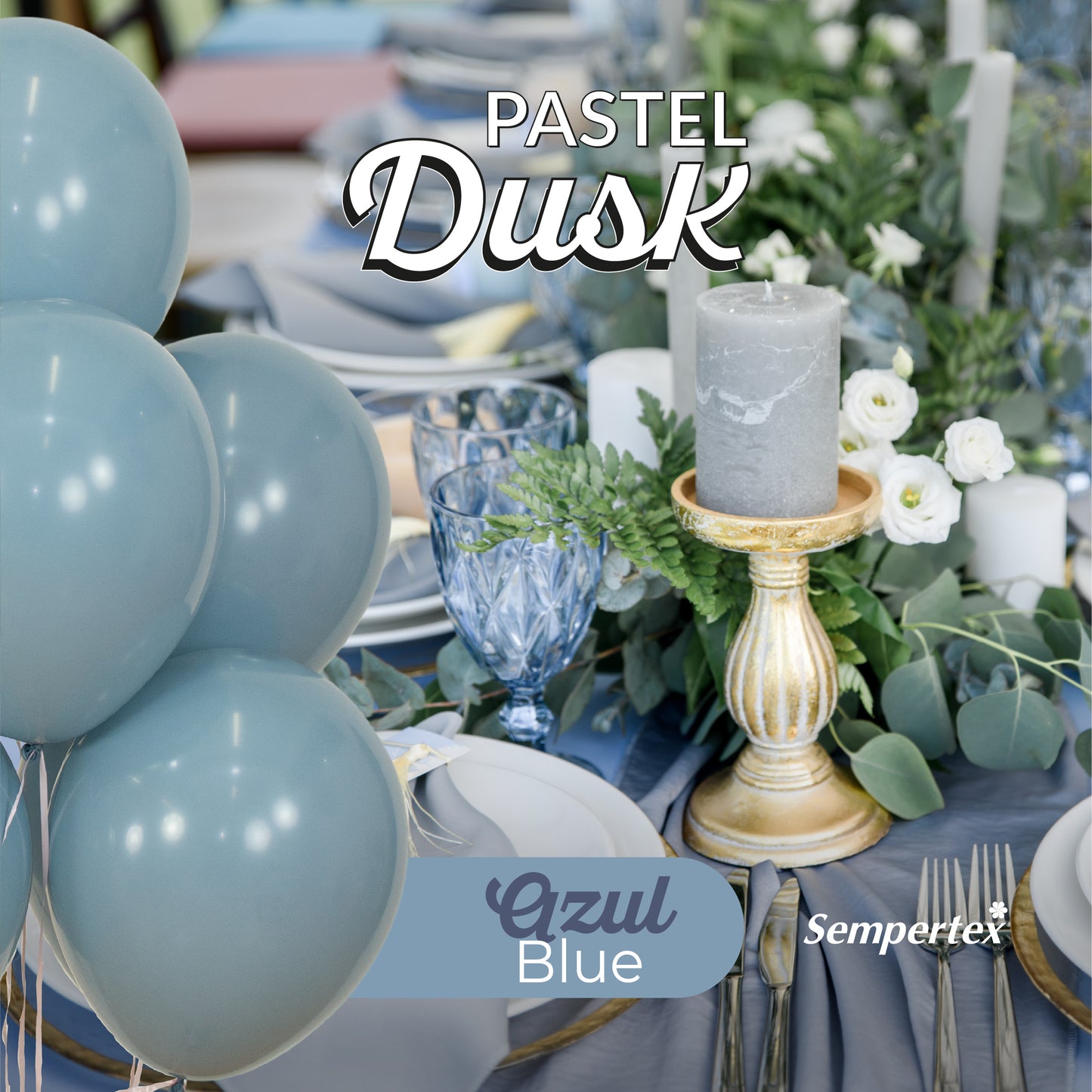 11" Latex - Pastel Dusk Blue