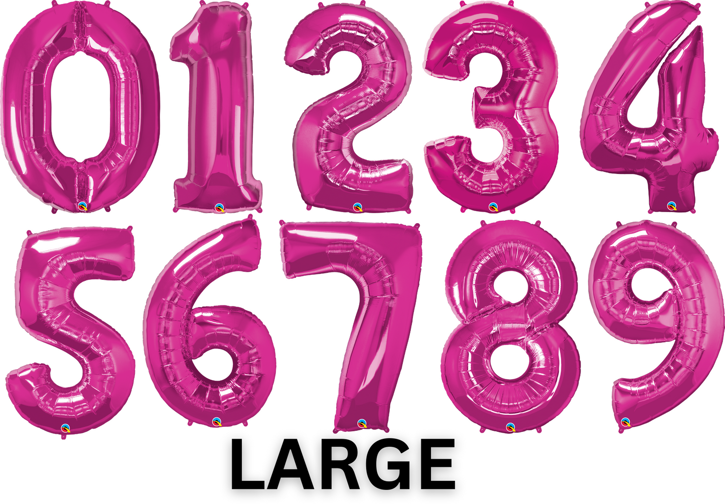34" Large Magenta Numbers - Qualatex (Discontinued)