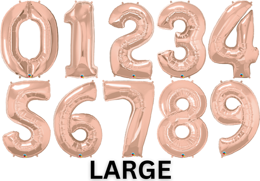 Large Rose Gold Numbers