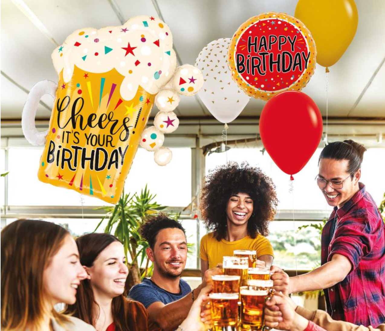 Birthday Fun Confetti Beer - SuperShape Foil Balloon