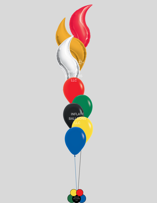 Sports Games Colors w/ Flames - Bouquet